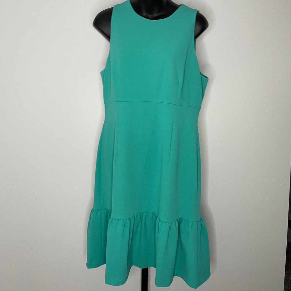 Donna Morgan Teal Green Sleeveless Dress Size 12 Vietnam